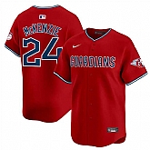 Men's Cleveland Guardians #24 Triston McKenzie Red Alternate Limited Stitched Jersey Dzhi,baseball caps,new era cap wholesale,wholesale hats